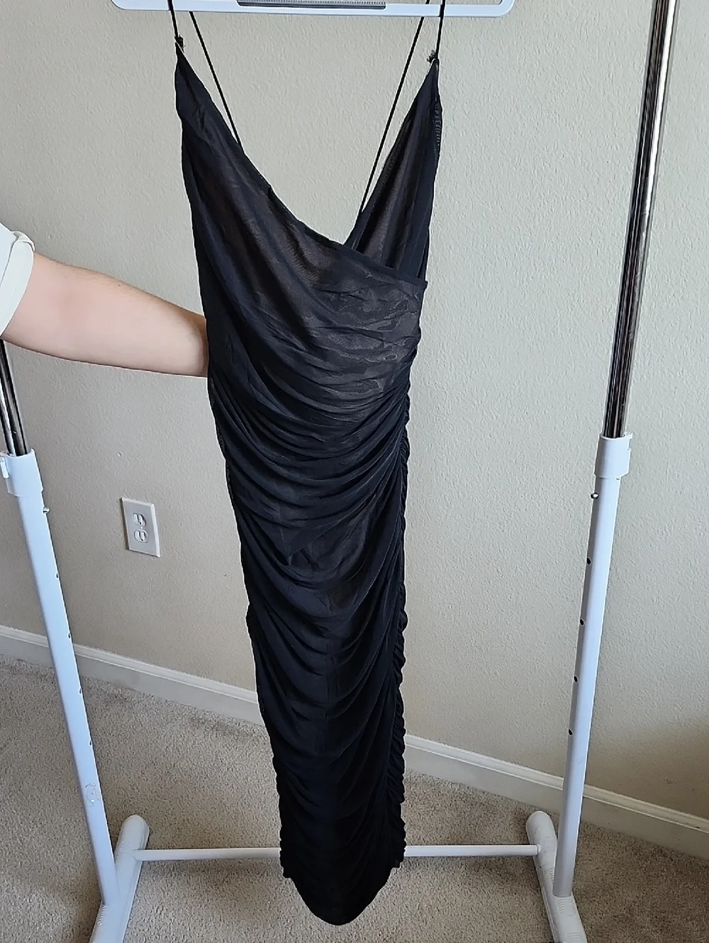 SHEIN Black Strap Midi Dress - Picture 1 of 6